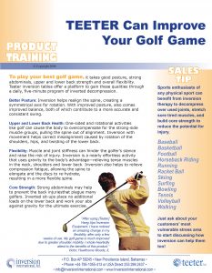 TEETER can improve your Golf Game