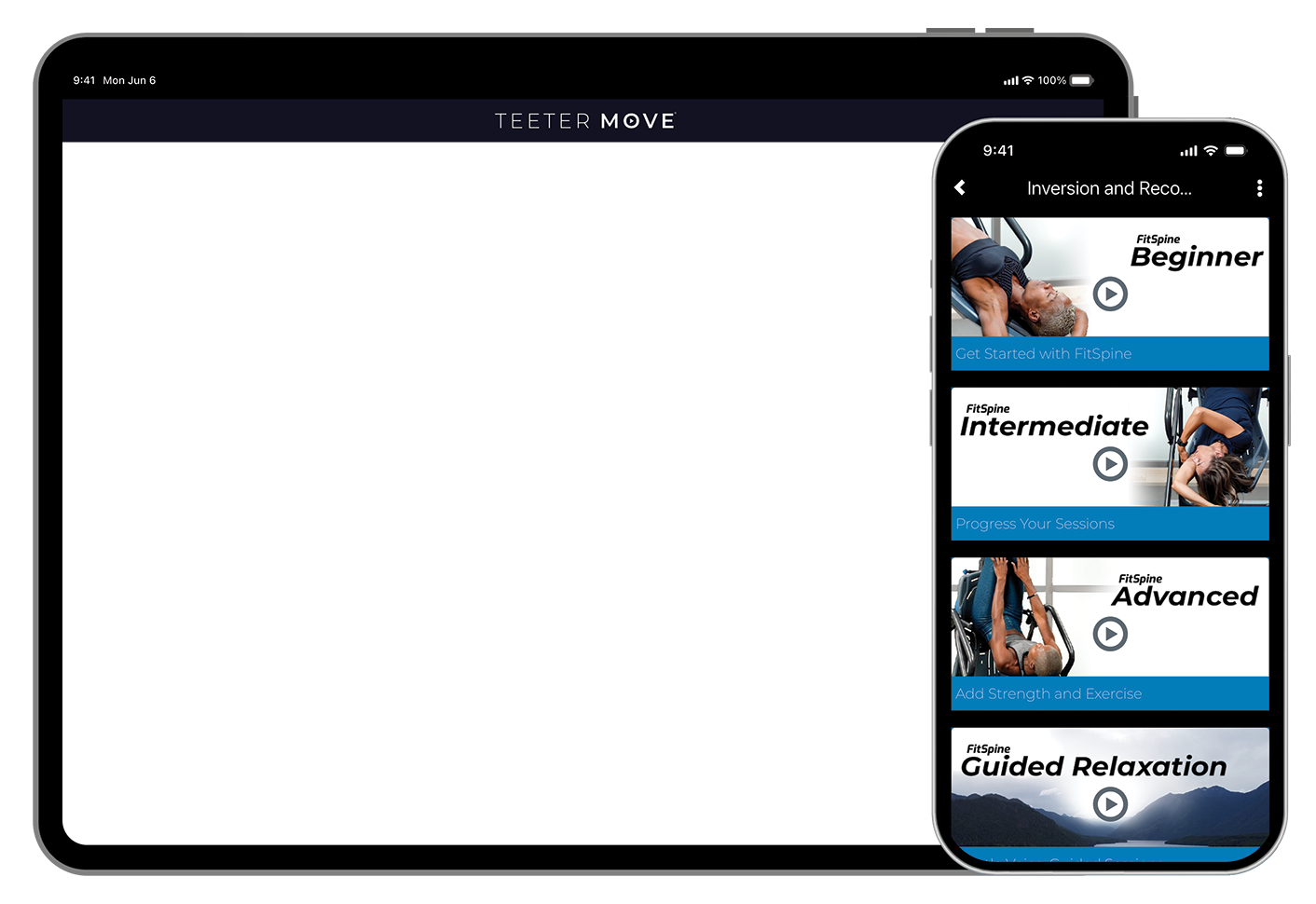 Teeter Move App on Phone and Tablet